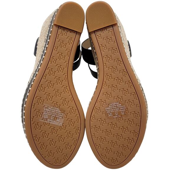 Lauren Ralph Lauren Hilarie Ankle Strap Espadrille Sandal Size US 7.5M Navy Blue - Picture 4 of 5